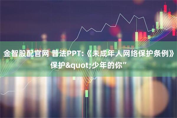 金智股配官网 普法PPT:《未成年人网络保护条例》保护"少年的你”